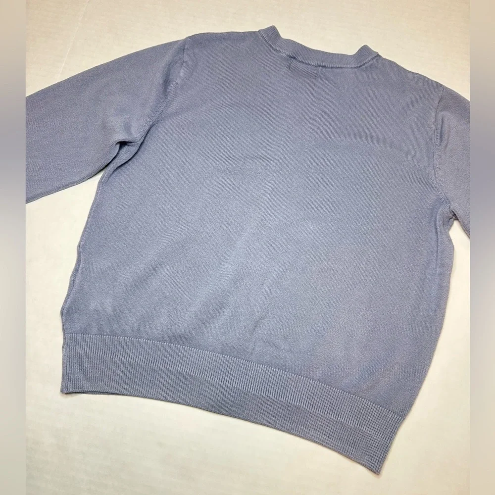 H&M Fine Knit Cardigan Light Dusty Blue Soft Viscose Blend Size S - Picture 6 of 16